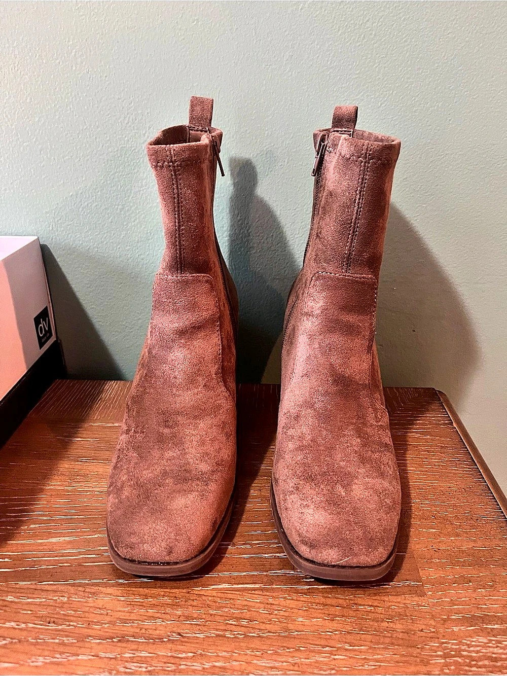 DV by Dolce Vita Raully Wedge Ankle Boots Brown US 8